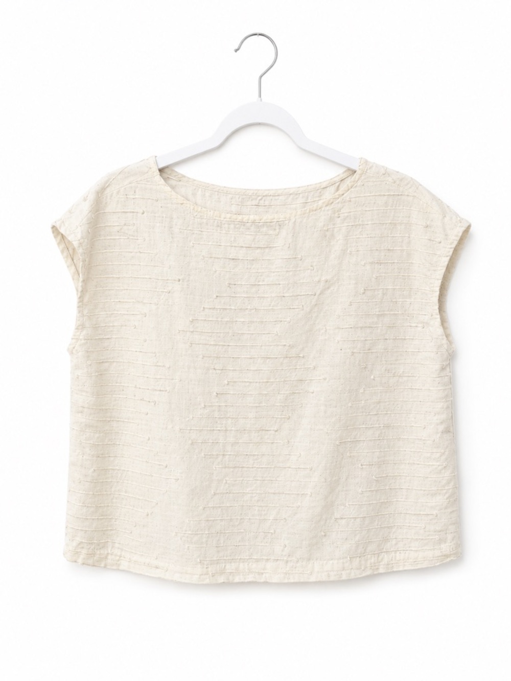 Outerknown Top Shirt Boxy Blouse Textured Small Organic Cotton